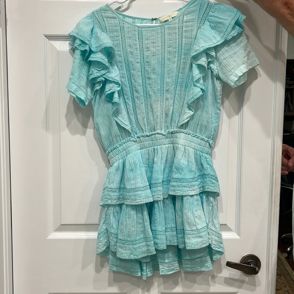 LoveShackFancy Natasha Dress (limited teal color/PETITE)